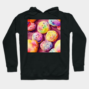 Watercolor cookie pattern Hoodie